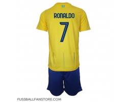 Al-Nassr Cristiano Ronaldo #7 Replik Heimtrikot Kinder 2023-24 Kurzarm (+ Kurze Hosen)